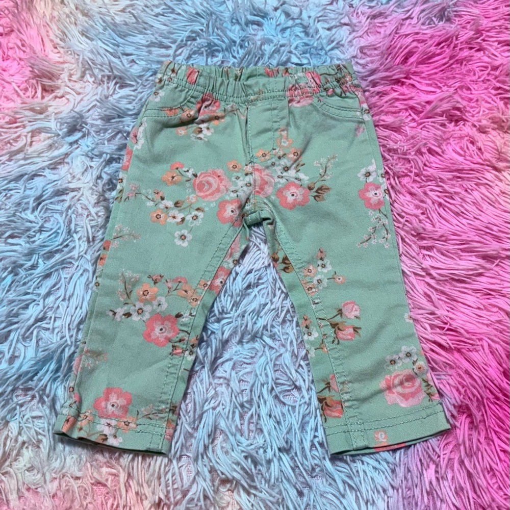 Carter's Floral Mint Green Kids Bottoms